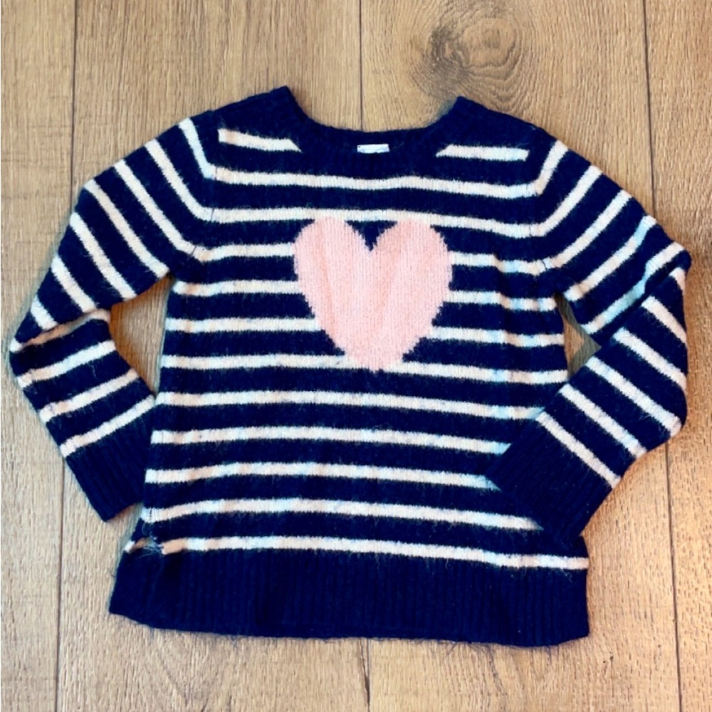 Old Navy Striped Heart Sweater (Toddler)